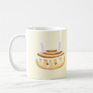 Caneca De Café Bunny Sweet Dessert Cinnamon Bun