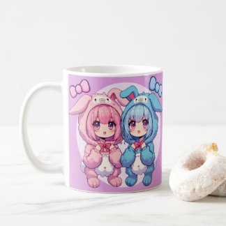 Caneca De Café Bunny Twins