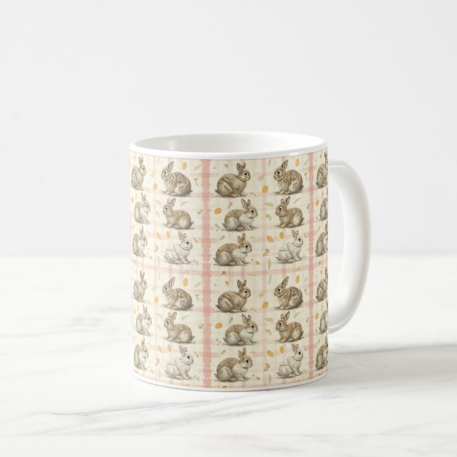 Caneca De Café Bunny Wonderland Treasures: Serenidade Springtime (Frente Esquerda)