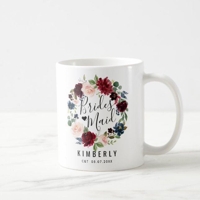 Caneca De Café Buquê | Bridesmaid (Direita)