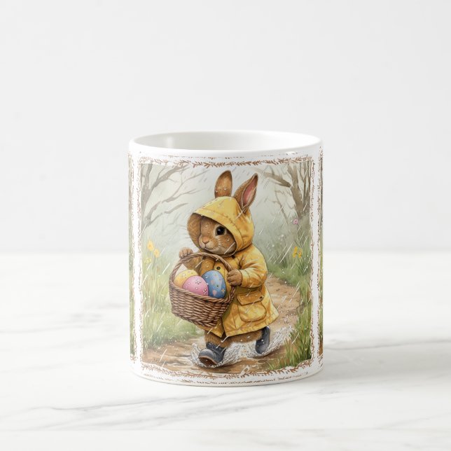 Caneca De Café Buquê de coelho da Páscoa: Pastel tesouros excelen (Centro)