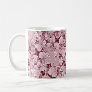 Caneca De Café Buquê de cor d'água de padrão sem costura de de