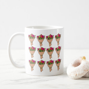 Caneca De Café Buquê De Flores