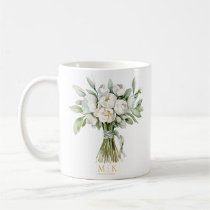 Caneca De Café Buquê de Flores de Casamento
