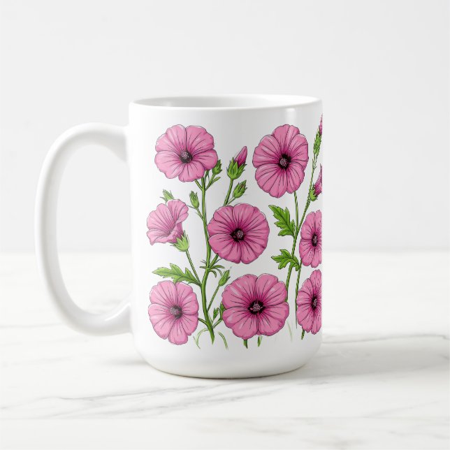 Caneca De Café Buquê de Flores Rosas (Esquerda)