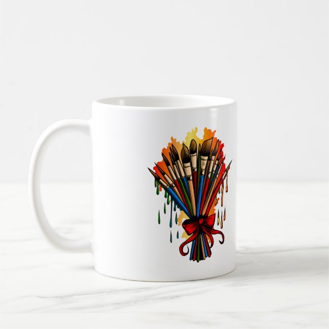 Caneca De Café Buquê de pincel (Esquerda)