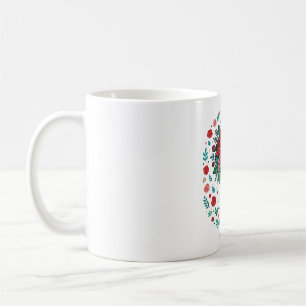 Caneca De Café Buquê de Rosa Vermelha Mão de Esqueleto Presente d