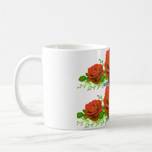 Caneca De Café Buquê de Rosas Vermelhas Lindas Fotografia   Român