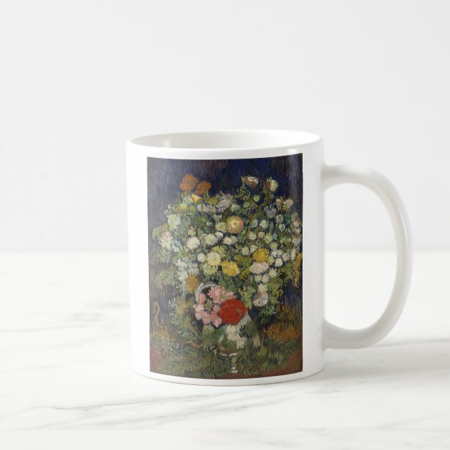 Caneca De Café Buquê de Vincent van Gogh | das flores em um vaso (Direita)
