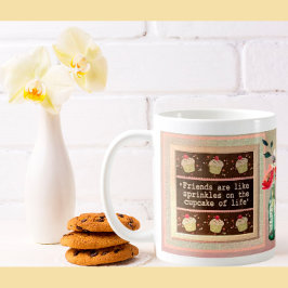 Caneca De Café Buquê Floral de Mensagem de Amigo Especial