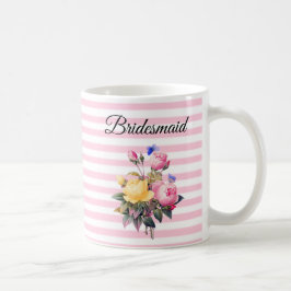 Caneca De Café Buquê Rosa Rosa Rosa Rosa Rosa, Bridesmaid - Canec