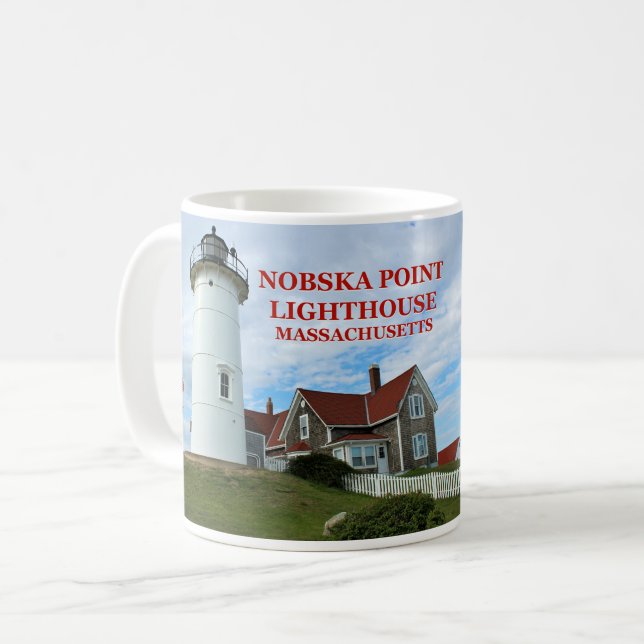 Caneca De Café Buraco Nobska Point, Massachusetts Mug (Frente Esquerda)