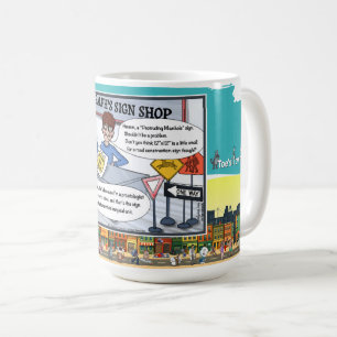 Caneca De Café Buracos de Homem Salientes Jogo de Palavras Lite