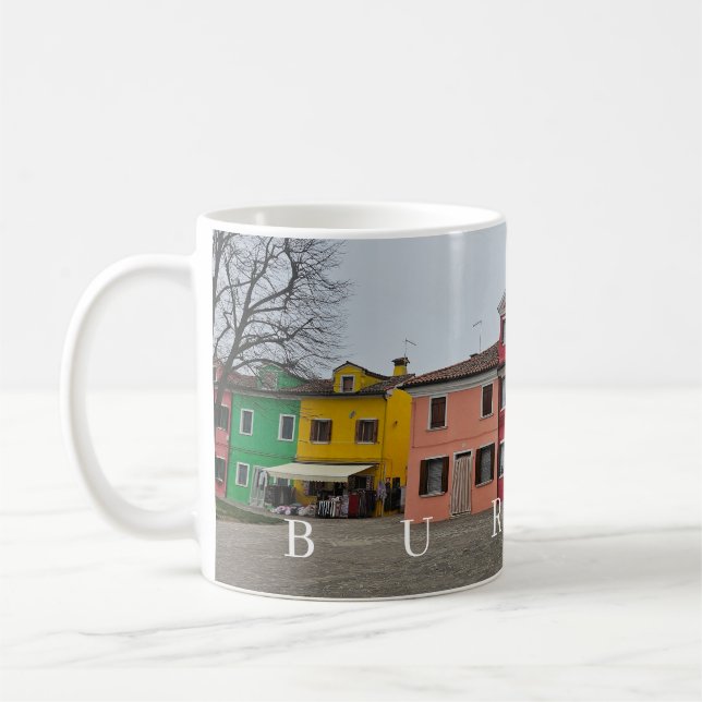 Caneca De Café Burano Island é vista (Esquerda)
