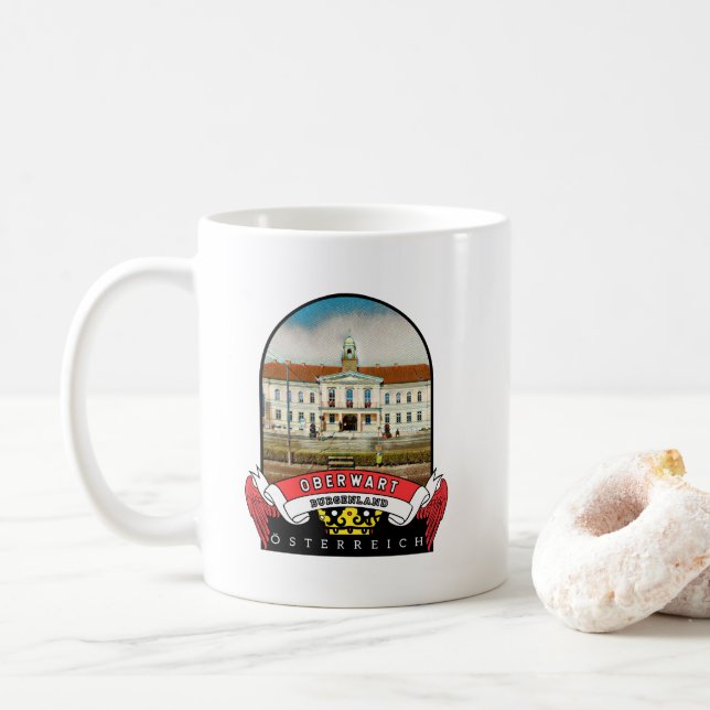 Caneca De Café Burgenland Oberwart Österreich Souvenir (Com Donut)
