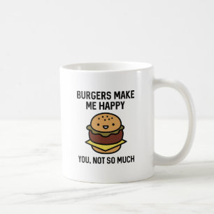 Caneca De Café Burgers me fazem feliz
