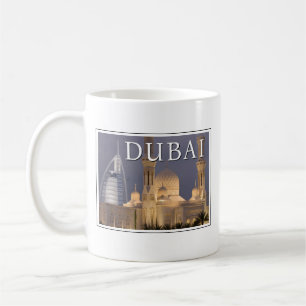 Caneca De Café Burj al Arab   Mesquita à Noite Dubai