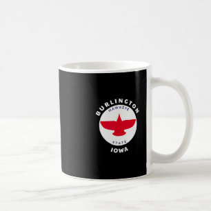 Caneca De Café Burlington Iowa Ia Bandeira Águia Voando Souvenir