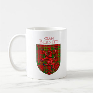Caneca De Café Burnett Tartan Scottish Xadrez Lion Rampant