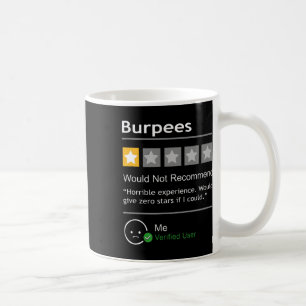 Caneca De Café Burpees Não Recomendariam Presente Engraçado para