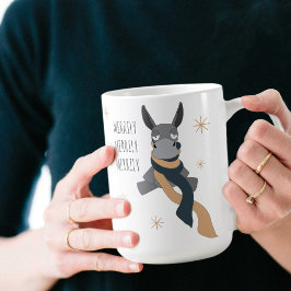 Caneca De Café Burro de Inverno Engraçado Fofo e Sarcasticamente 