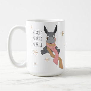 Caneca De Café Burro de Inverno Engraçado Fofo e Sarcasticamente