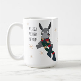 Caneca De Café Burro Engraçado Fofo Sarcástico Alegre de Inverno