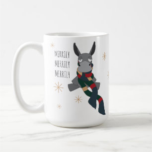 Caneca De Café Burro Engraçado Fofo Sarcástico Alegre de Inverno