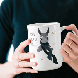 Caneca De Café Burro Engraçado Fofo Sarcástico Alegre de Inverno