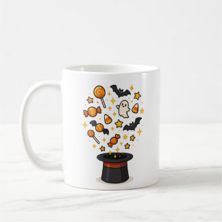 Caneca De Café Burst de Chapéu Mágico de Halloween