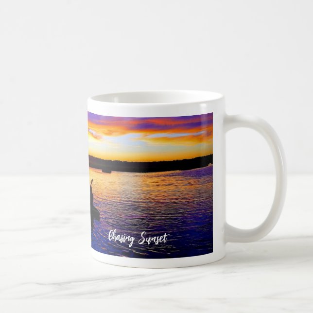 Caneca De Café Buscando a Copa do Café Sunset Kayak (Direita)