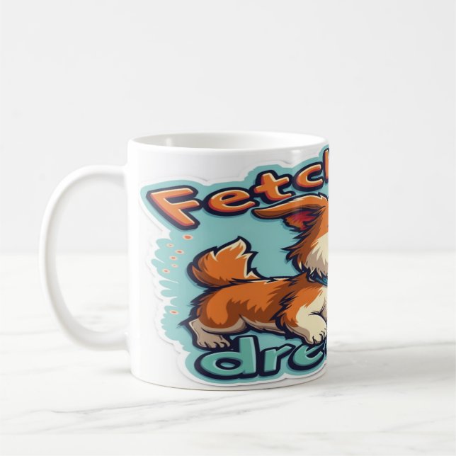 Caneca De Café Buscar seus sonhos - Design de cotação motivaciona (Esquerda)