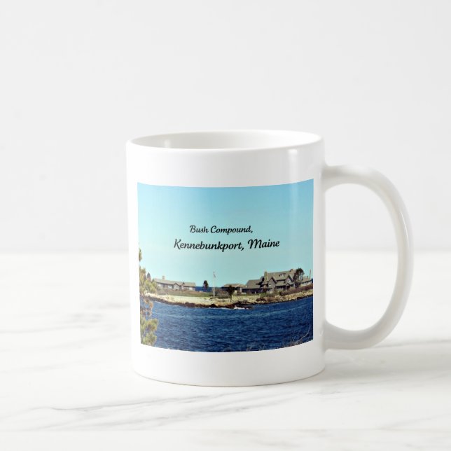 Caneca De Café Bush Compound, Kennebunkport, Maine (Direita)