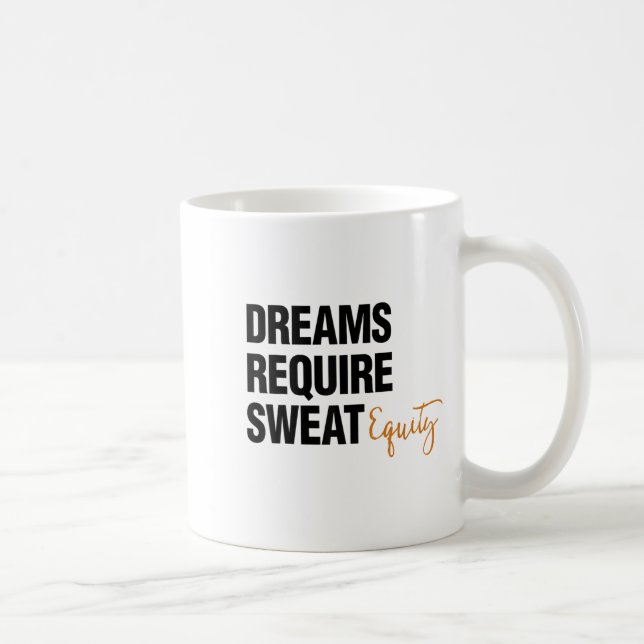 Caneca De Café Business Quote Sweat Equity Entrepreneur  (Direita)