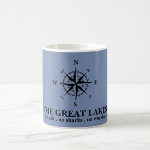 Caneca De Café Bússola náutica dos Grandes Lagos