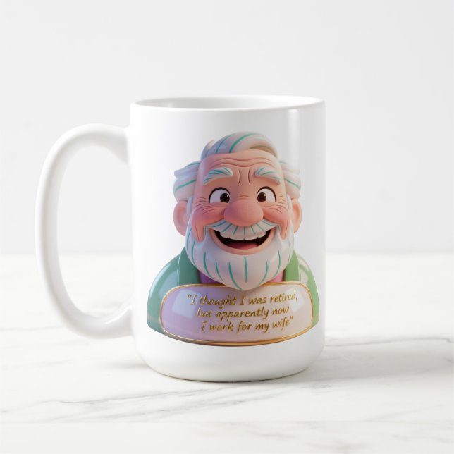 Caneca De Café Busto de Cota para Esposa Aposentada (Esquerda)