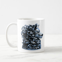Caneca De Café Busto de Lobo Hound Cromado