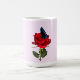 Caneca De Café Butterflies and Rose Mug