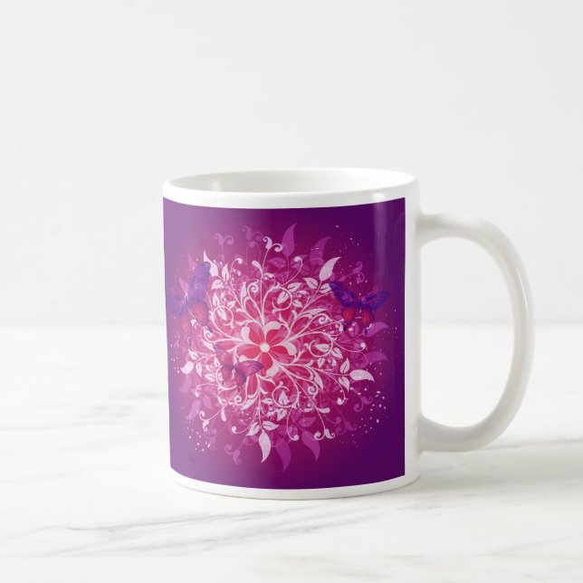 Caneca De Café Butterfly Art 17, Mug (Direita)