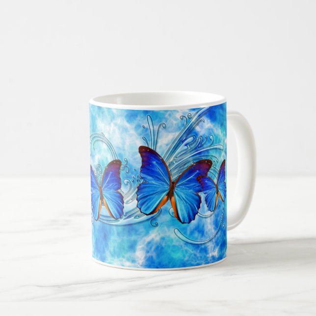 Caneca De Café Butterfly Art 37, Mug (Frente Esquerda)