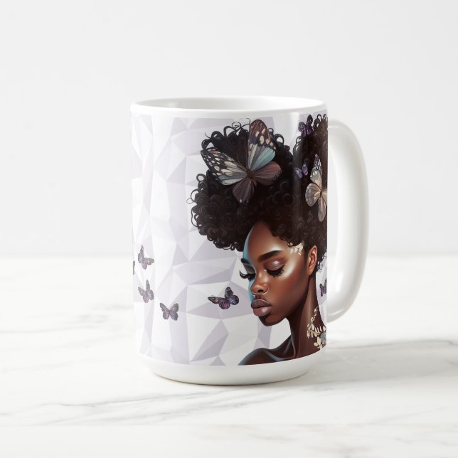 Caneca De Café Butterfly Crown Serenity Art (Frente Esquerda)