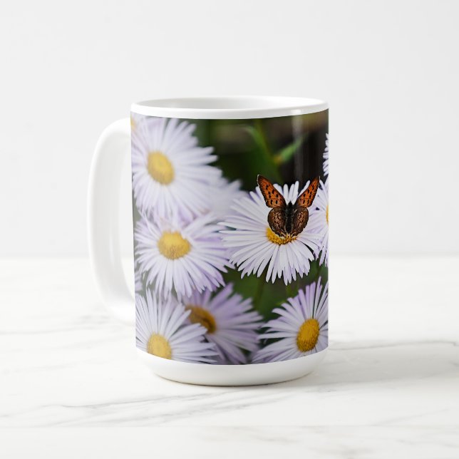Caneca De Café Butterfly Daisy Mug (Frente Esquerda)