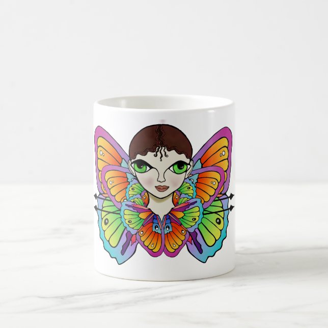 Caneca De Café Butterfly Girl's Tank Top (Centro)