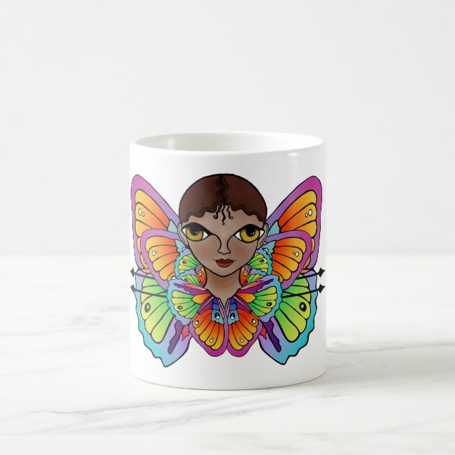 Caneca De Café Butterfly Girl's Tank Top (Centro)