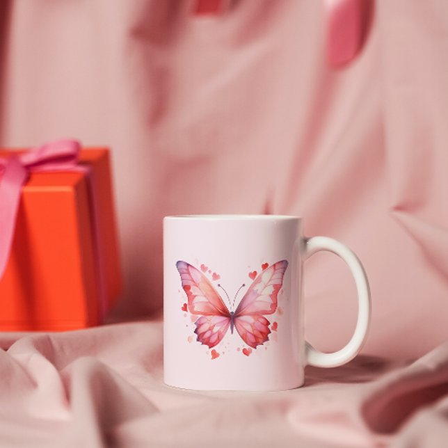 Caneca De Café Butterfly Love | Cores d'água | Feminina (Criador carregado)