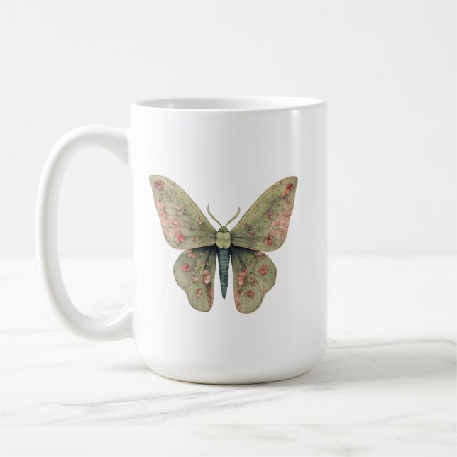 Caneca De Café Butterfly Outline Classic Mug - 15 oz (Esquerda)