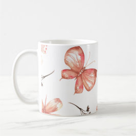 Caneca De Café Butterfly Print 