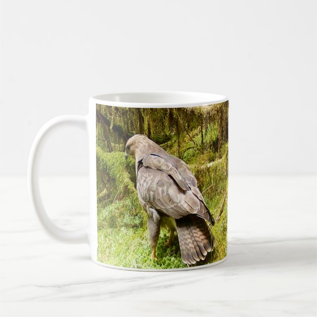 Caneca De Café Buzzard procurando insetos para comer Mug (Esquerda)