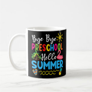 Caneca De Café Bye Bye Preschool Alô Aluna de Professores de Verã
