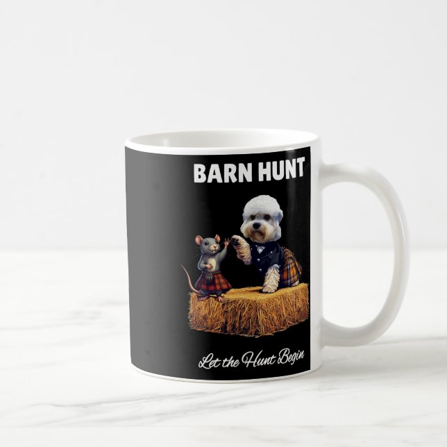 Caneca De Café Byrn Hunt Lover - Rato Cute E Cachorro Dinmont Din (Direita)
